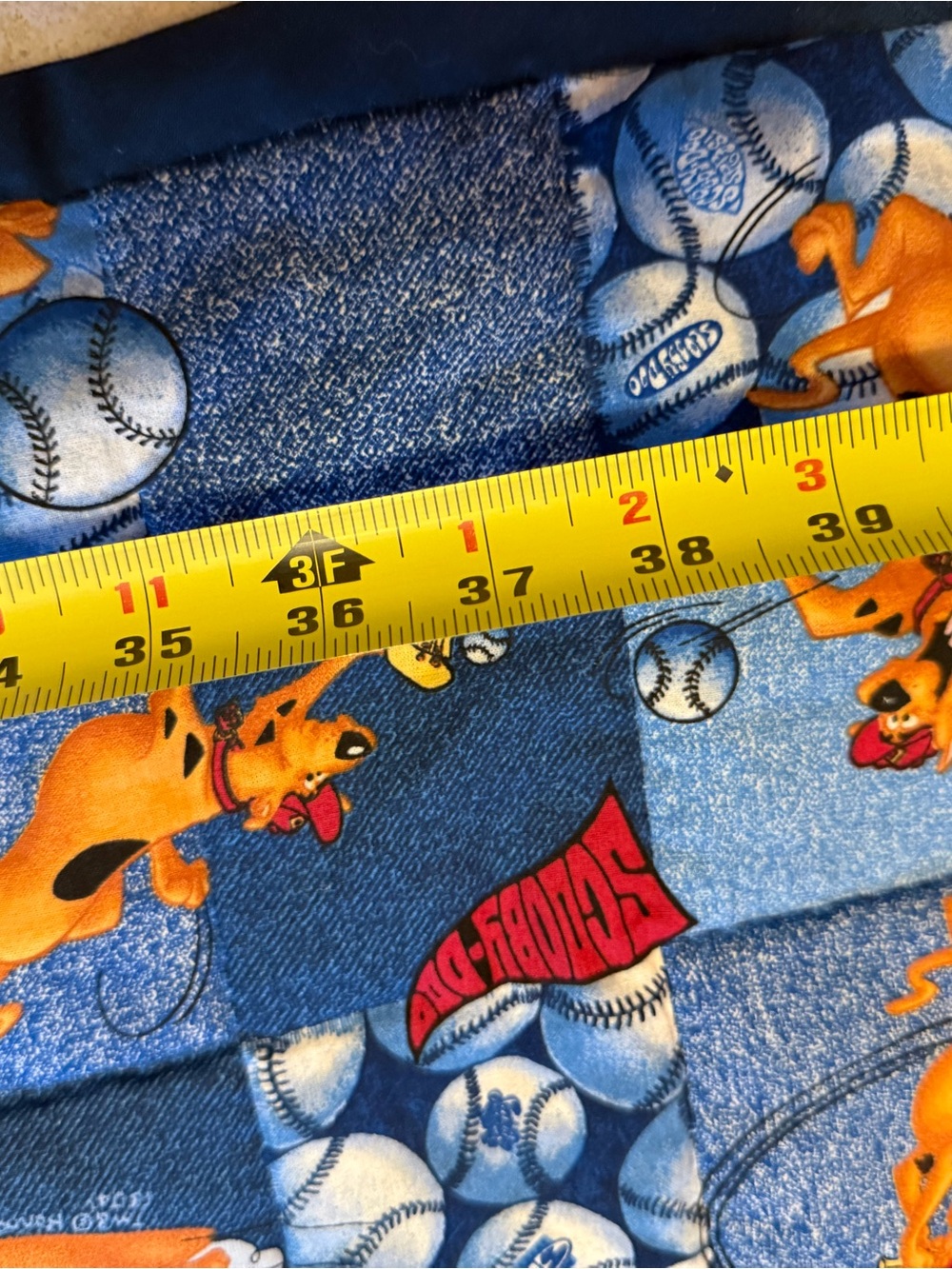 Vintage scooby doo baseball handmade child’s quilt - Picture 6 of 7